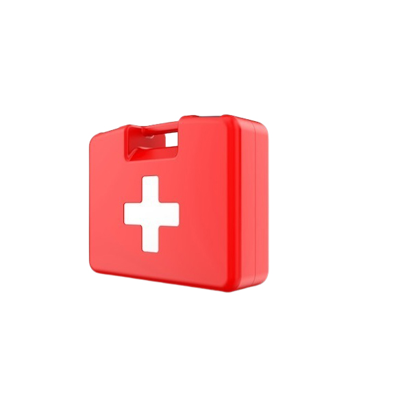 Red Plastic First Aid Kit