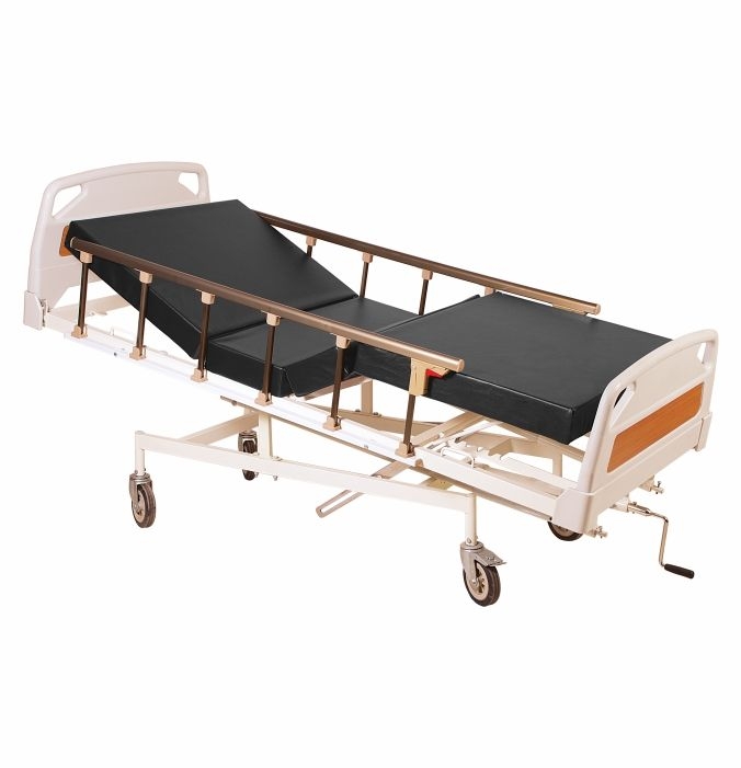 ICU Bed Hi-Lo Mechanical (Sunmica Panels & Side Railings) ASI- 107