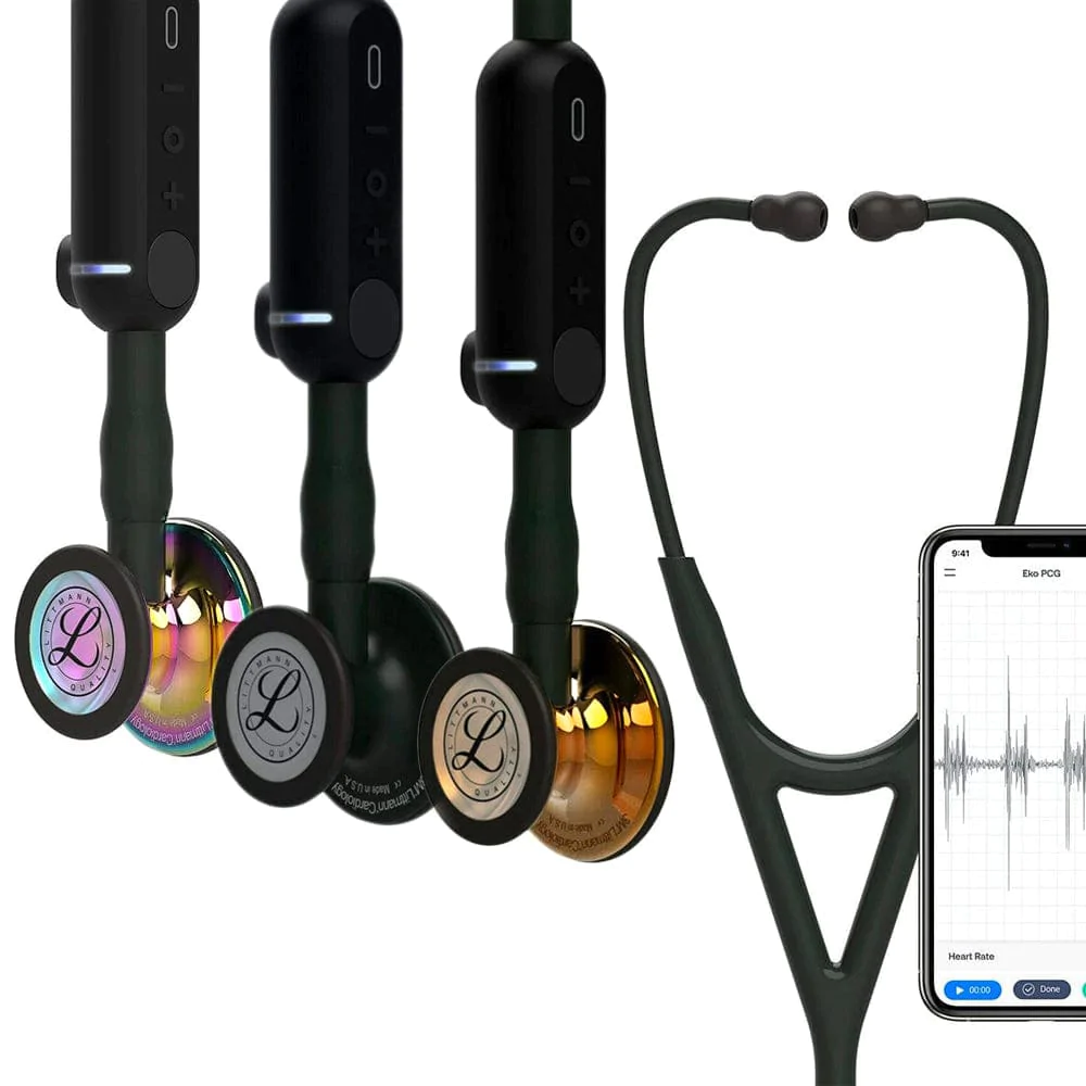 3Mâ„¢ LittmannÂ® CORE Digital Stethoscope, 8480, Black Chestpiece, Tube, Stem and Headset, 27 inch